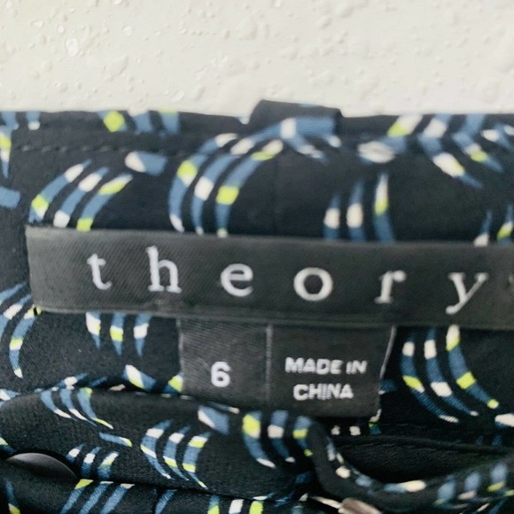 Theory Yogan Silk Print Pants - Picture 5 of 6